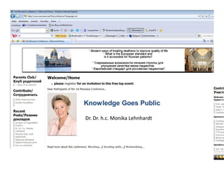 Knowledge Goes Public

Dr. Dr. h.c. Monika Lehnhardt
 