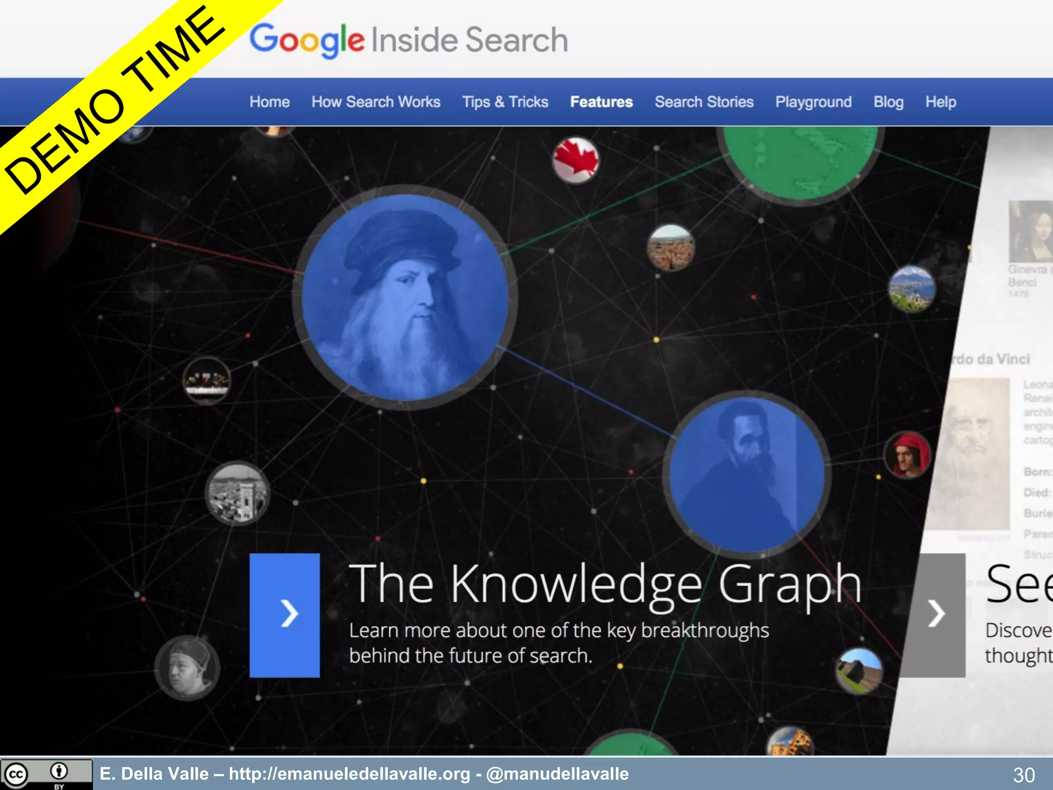 E. Della Valle – http://emanueledellavalle.org - @manudellavalle 30
DEM
O
TIM
E
 