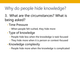 Knowledge Hiding in Organizations by Professor Catherine Connelly of ...