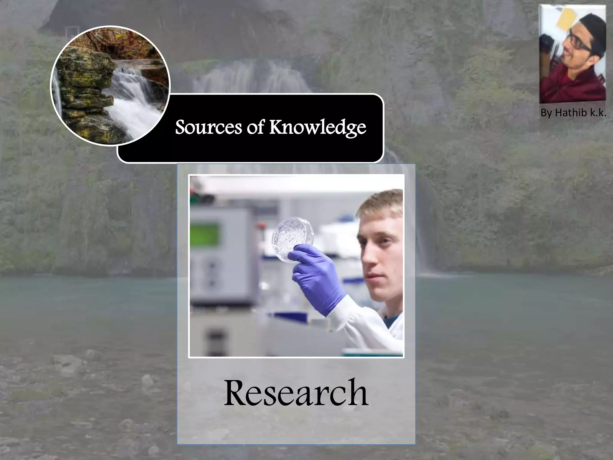 Sources of Knowledge
Research
By Hathib k.k.
 