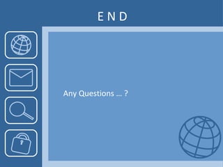 E N D Any Questions … ? 