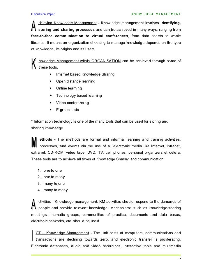 Knowledge Management Job Description Management And Leadership