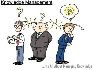 Knowledge Management




               …..Its All About Managing Knowledge
 