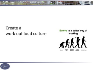 Create a
work out loud culture
 