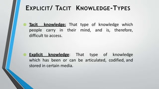 Knowledge management | PPTX