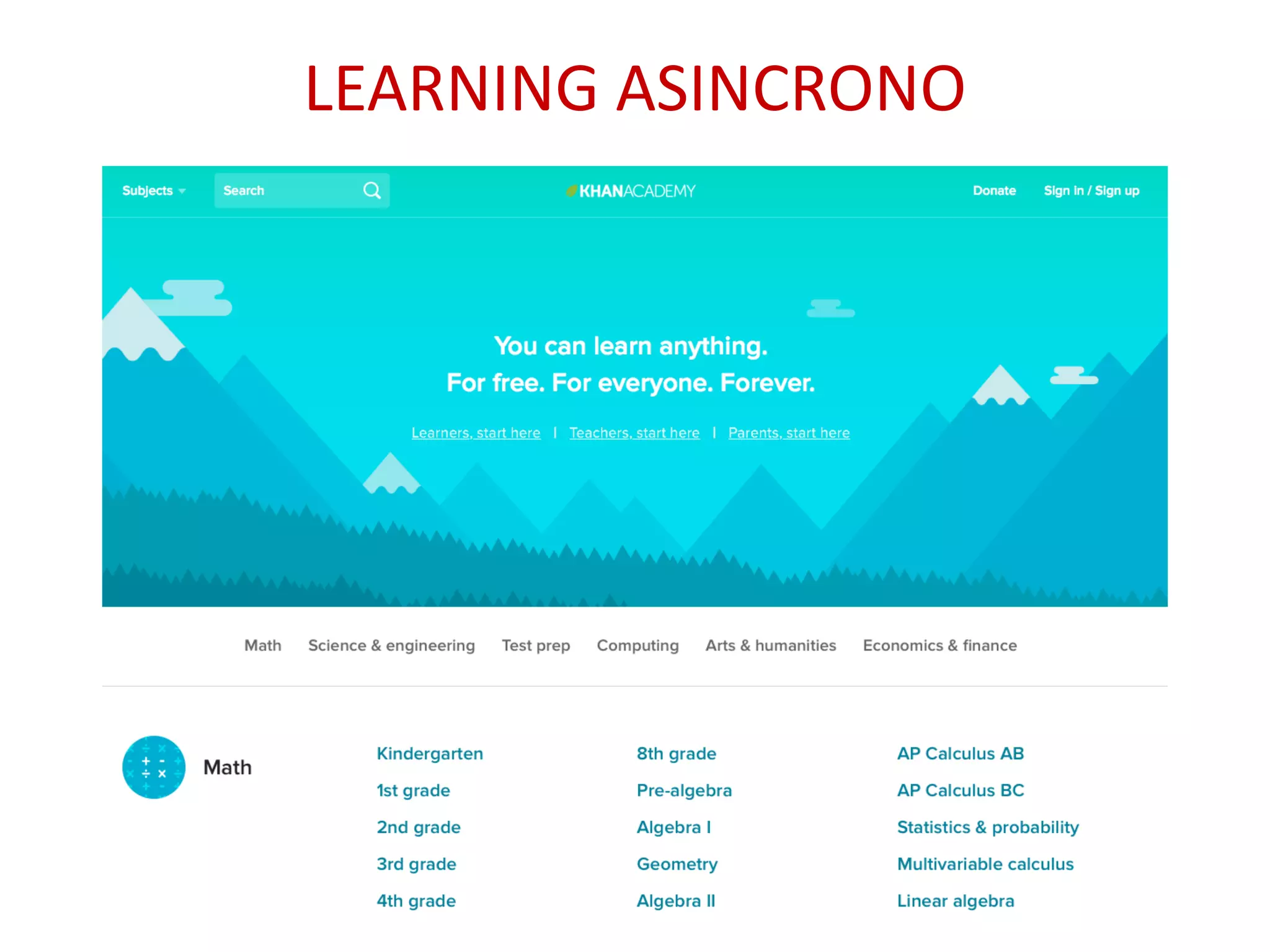 LEARNING	ASINCRONO
 