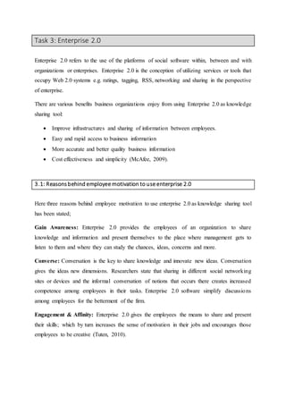 Knowledge management and information system | DOCX | Cloud Computing ...