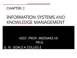 Knowledge Management and information systems.pptx