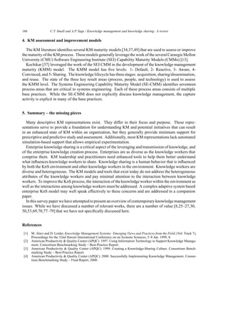 Knowledge management and knowledge sharing | PDF