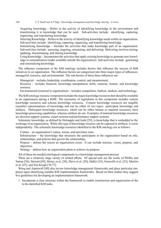 Knowledge management and knowledge sharing | PDF