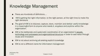 Knowledge management (km) briefing | PPT