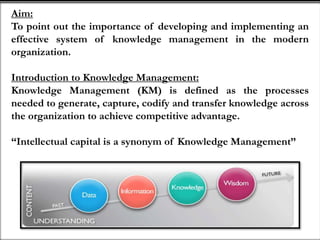 Impact of of Knowledge Management on Organisation- Issues | PPT