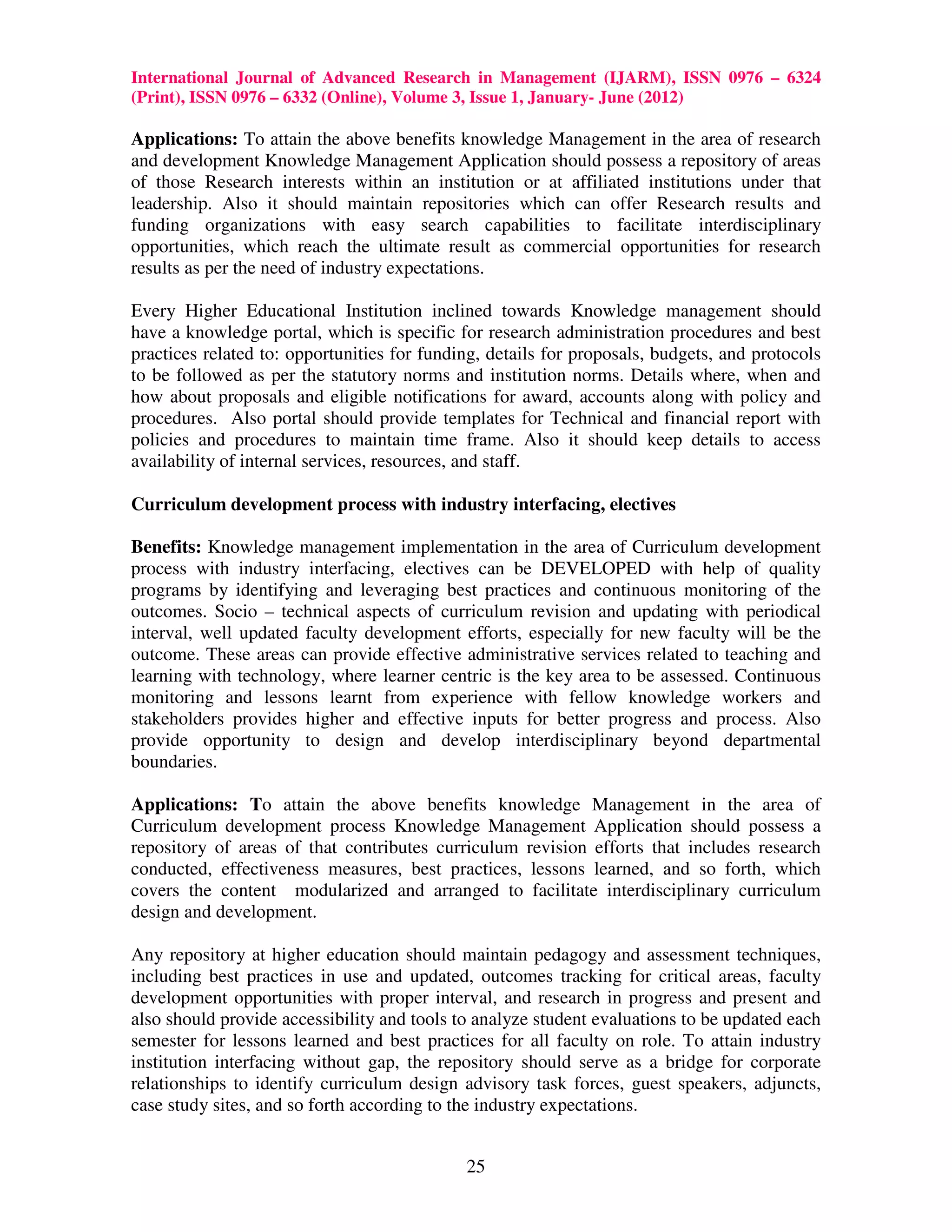 Knowledge management strategies in higher education | PDF