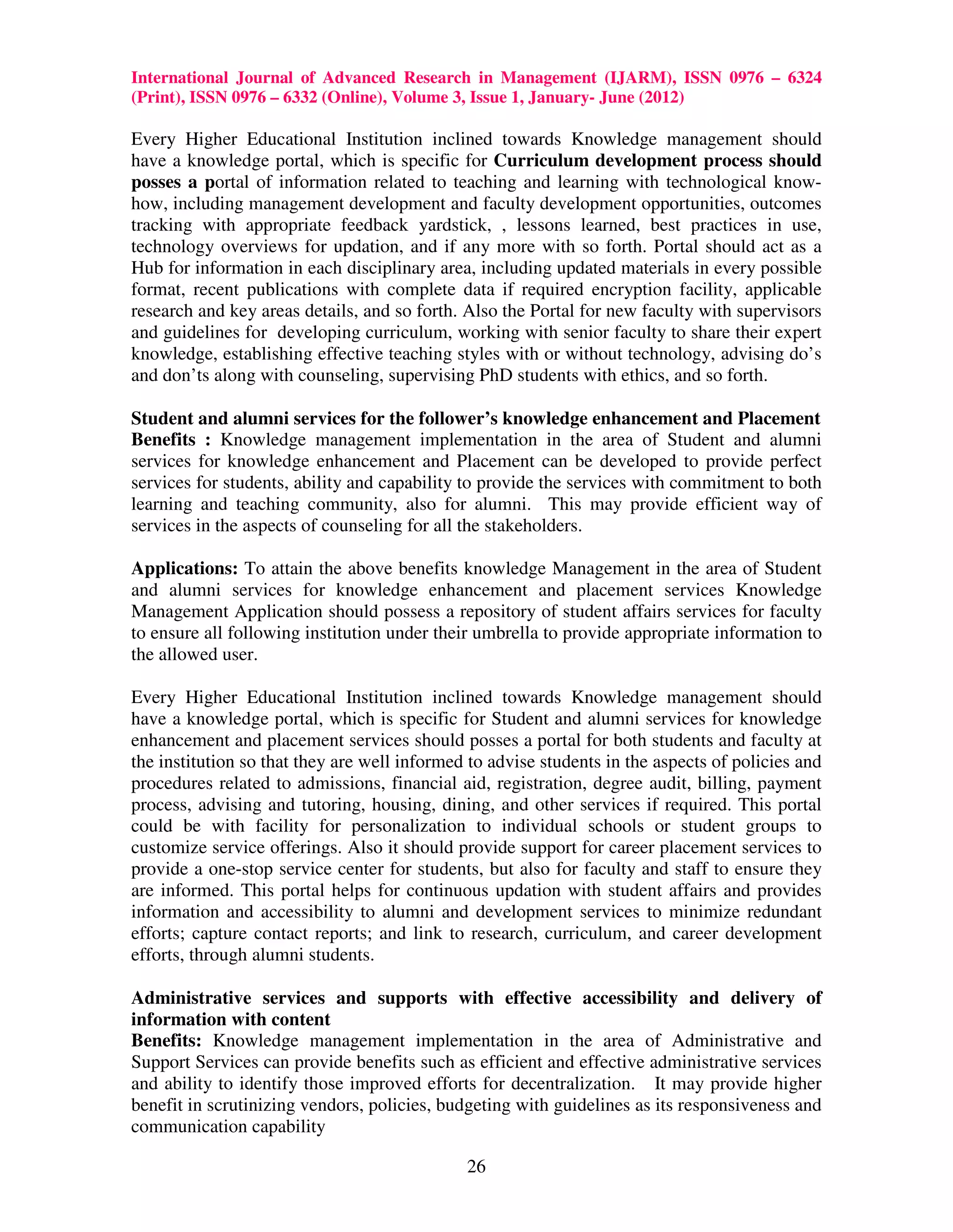 Knowledge management strategies in higher education | PDF