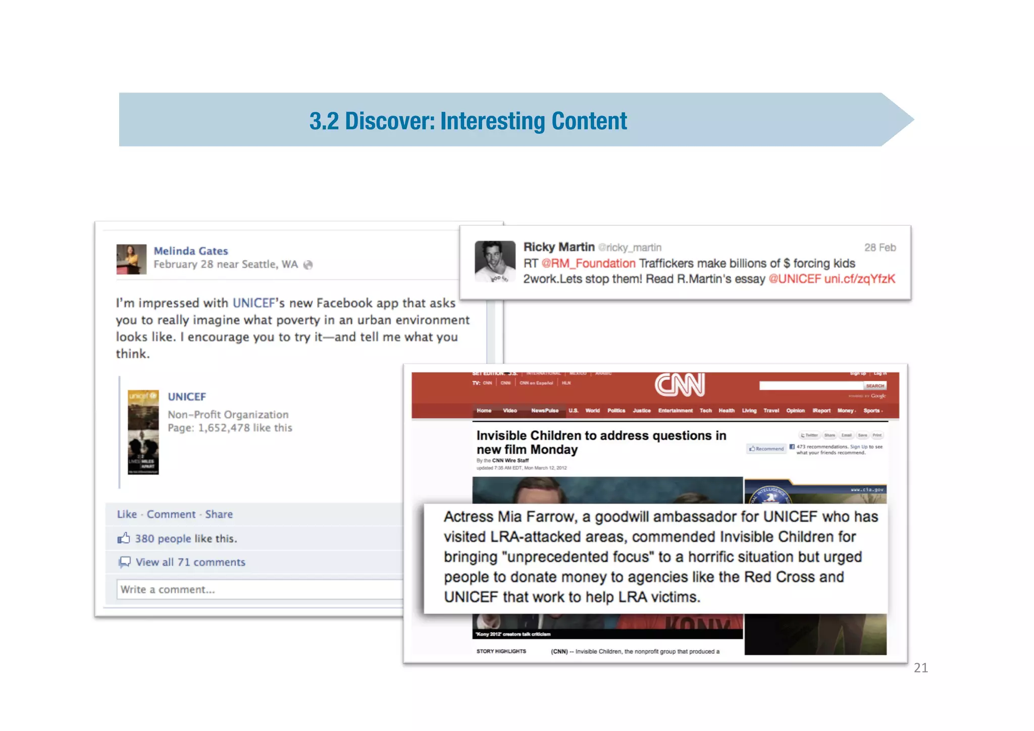 3.2 Discover: Interesting Content




                                     Text	
  “CLIC”	
  to	
  55668	
  




                                                                         21	
  
 