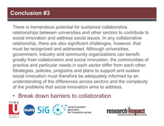 Knowledge Mobilization and Social Innovation