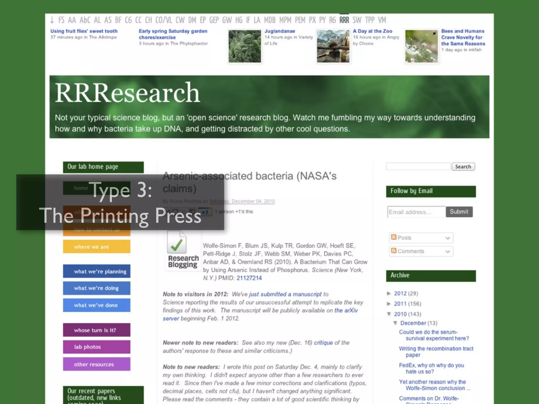 Type 3:
The Printing Press
 