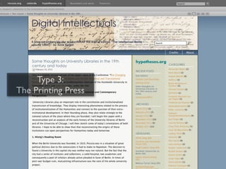 Type 3:
The Printing Press
 