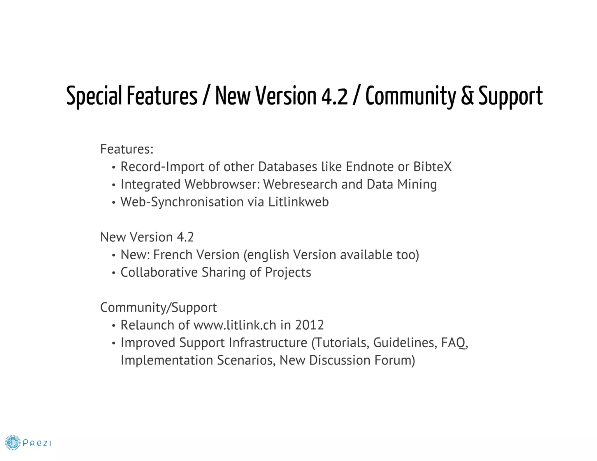 Knowledge organization and representation (litlink, zotero et al.)