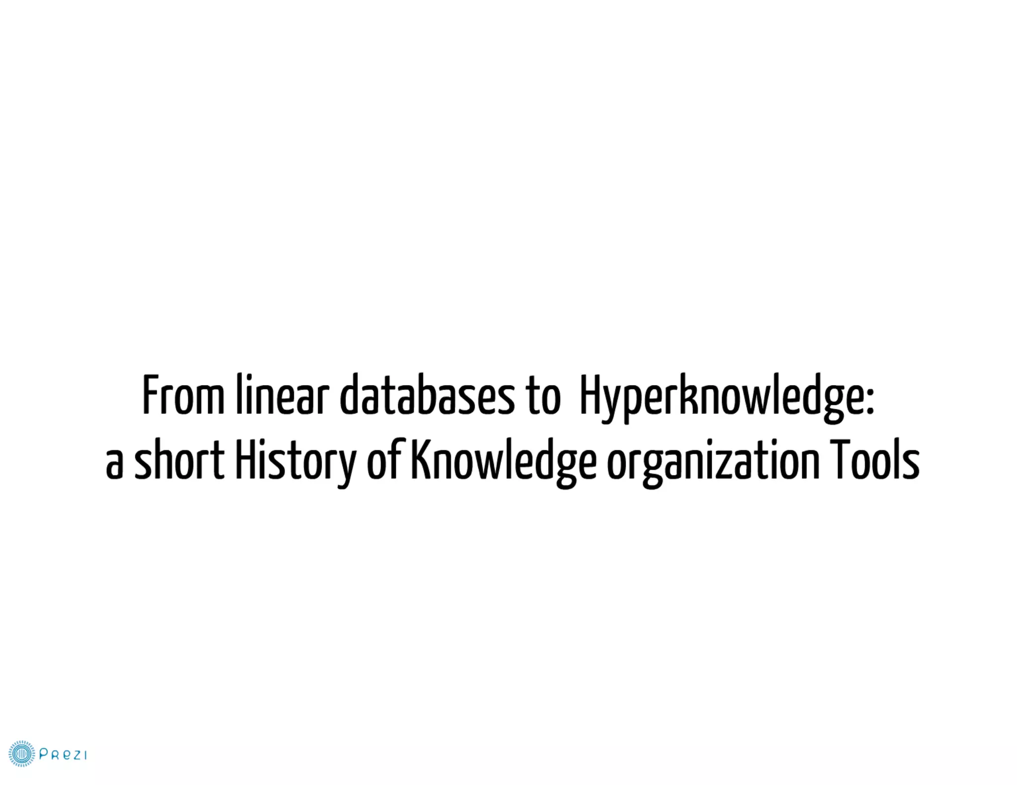 Knowledge organization and representation (litlink, zotero et al.)