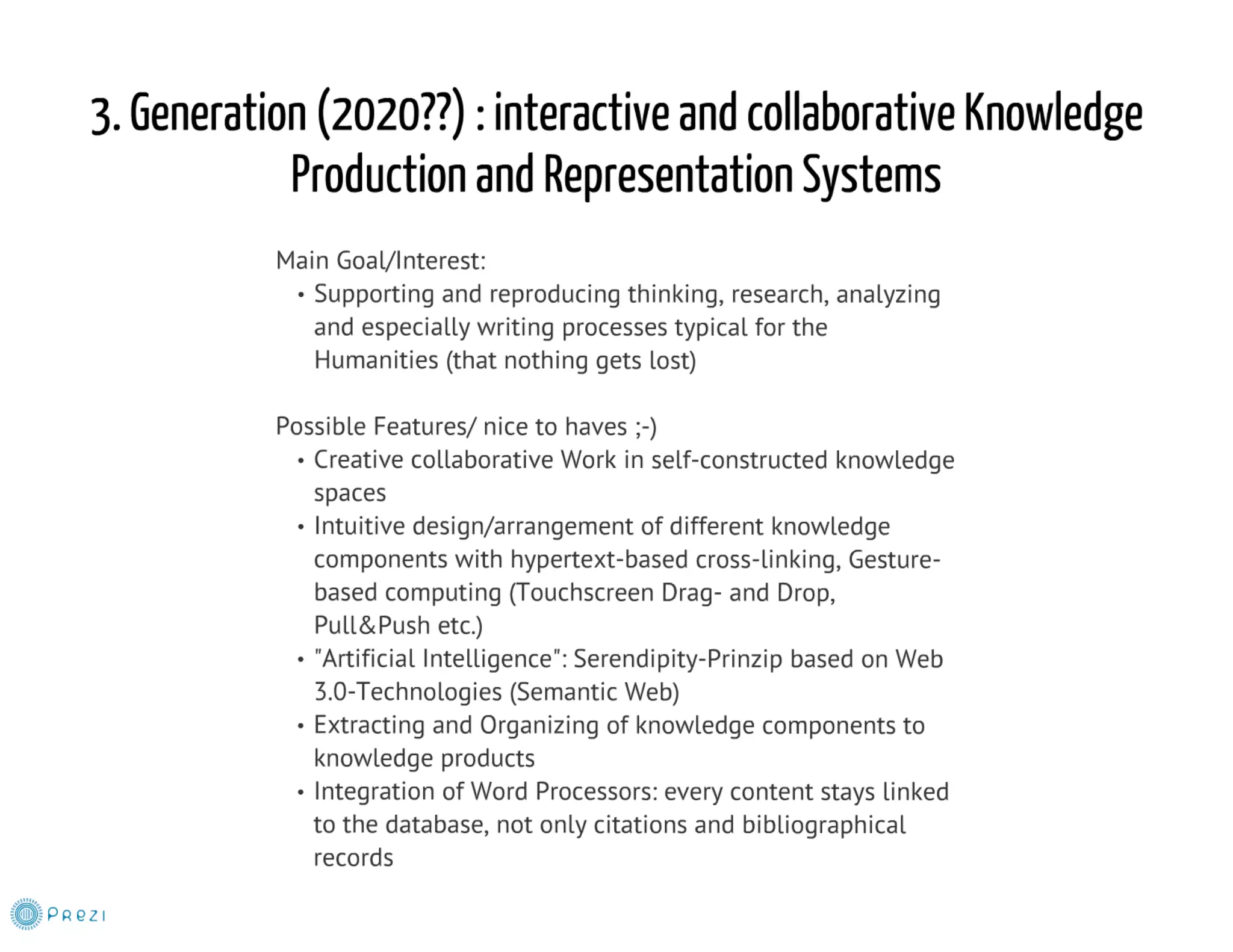 Knowledge organization and representation (litlink, zotero et al.)