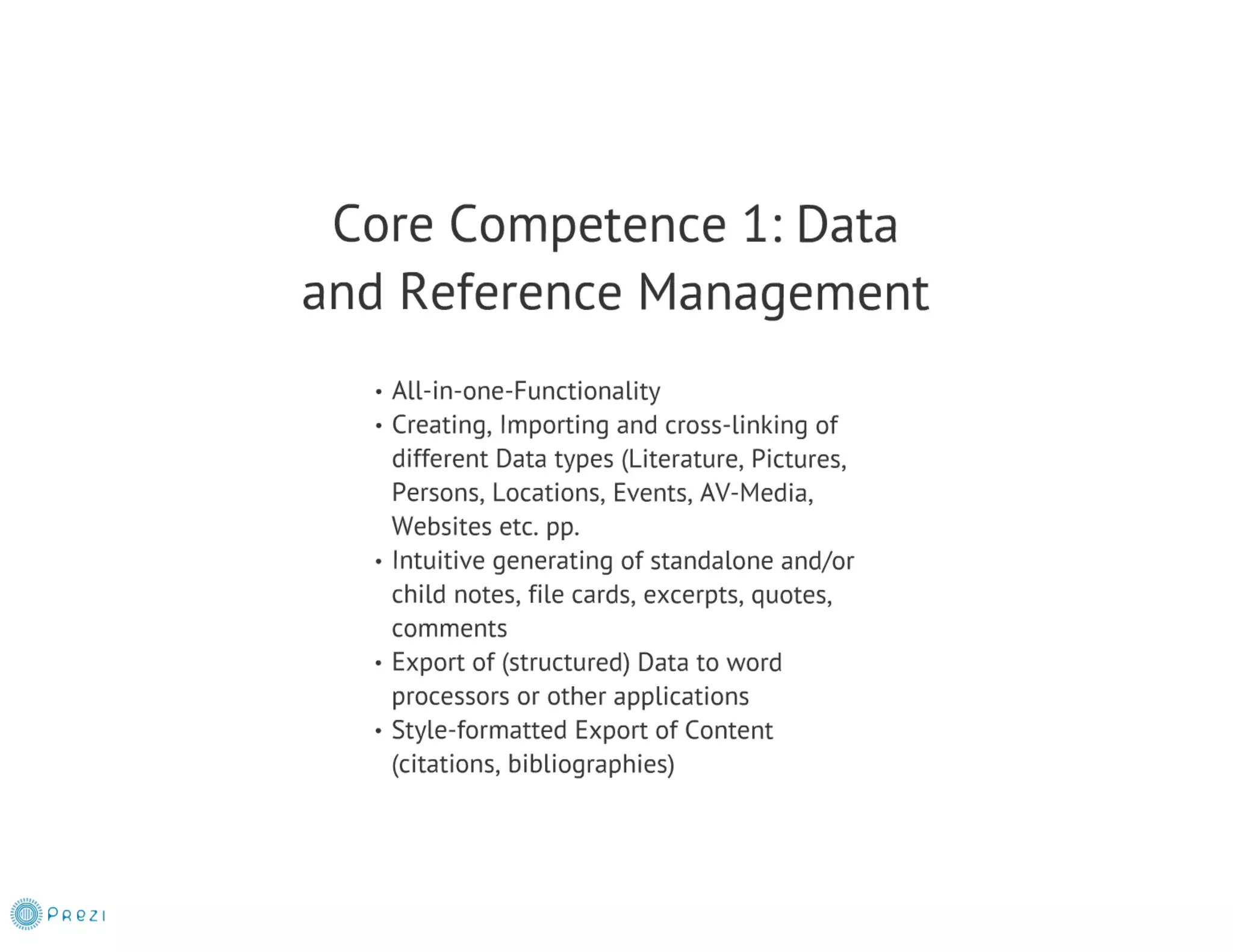 Knowledge organization and representation (litlink, zotero et al.)