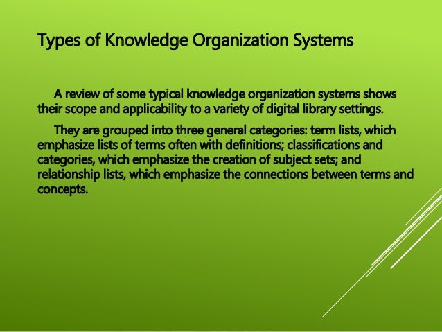 Knowledge organization