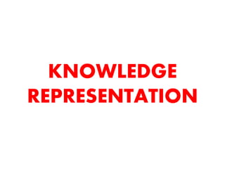 KNOWLEDGE
REPRESENTATION
 