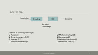 Knowledge representation and reasoning | PPTX
