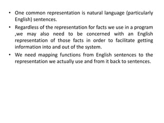 KNOWLEDGE REPRESENTATION ISSUES.ppt