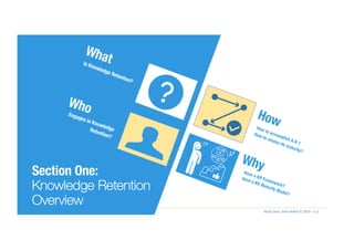 Knowledge Retention Framework and Maturity Model | PPT