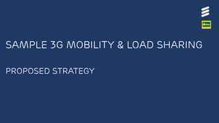 SAMPLE 3G Mobility & LOAD SHARING
proposed STRATEGY
 
