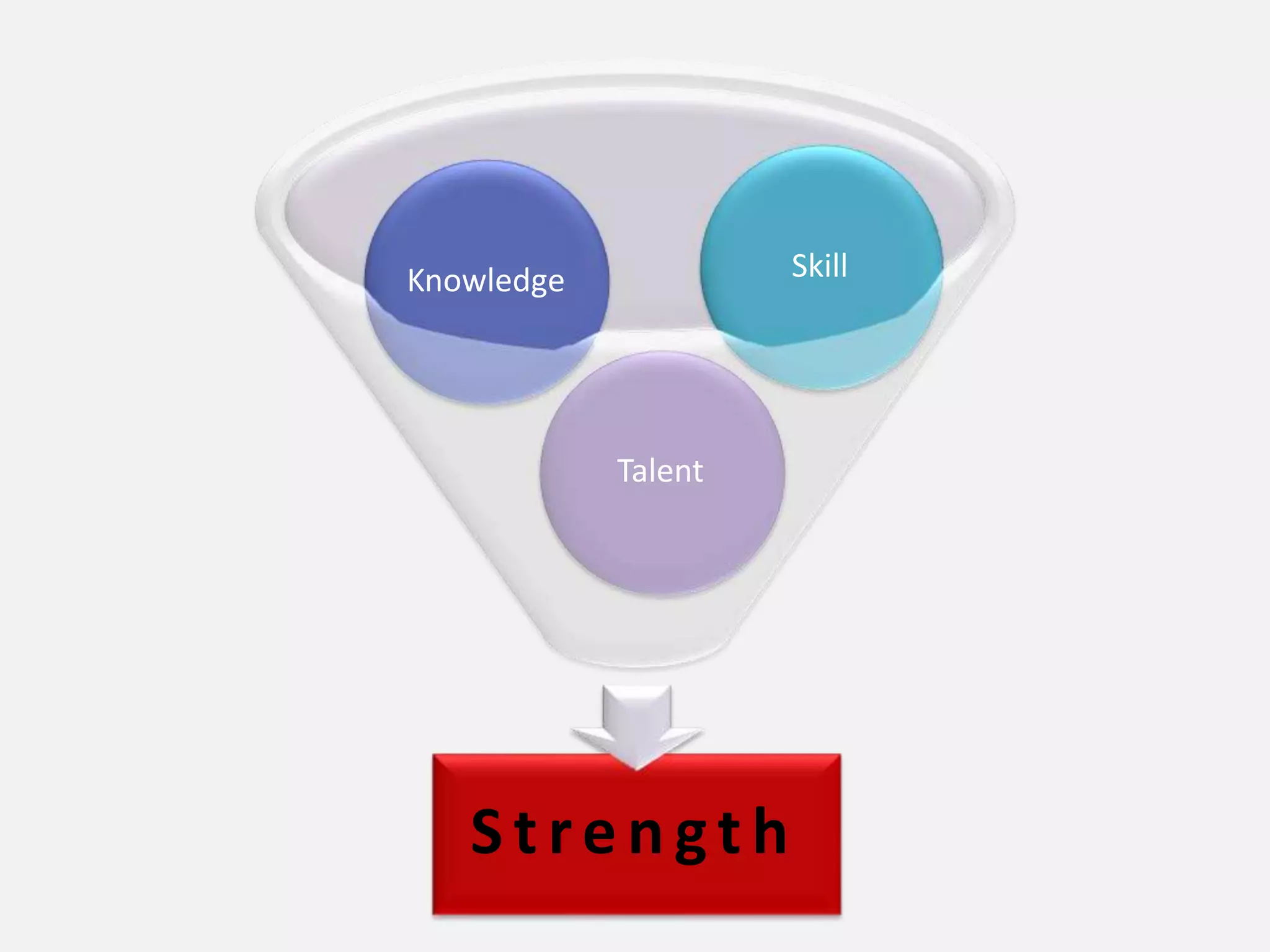 S t re n gt h
Talent
Knowledge Skill
 