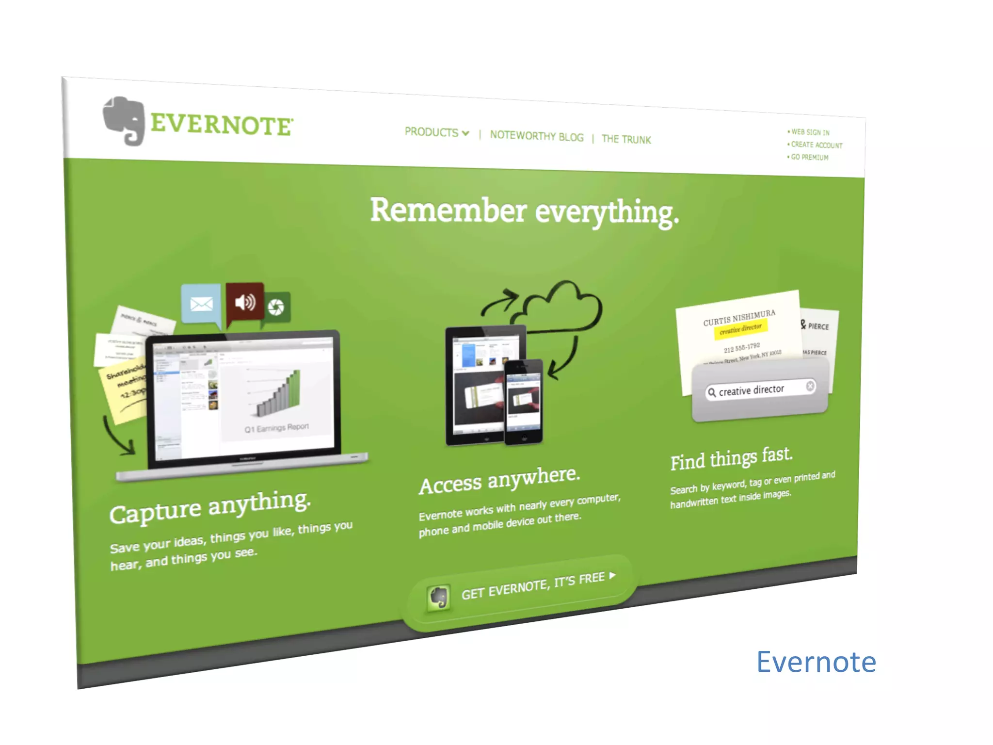 Evernote	
  
 