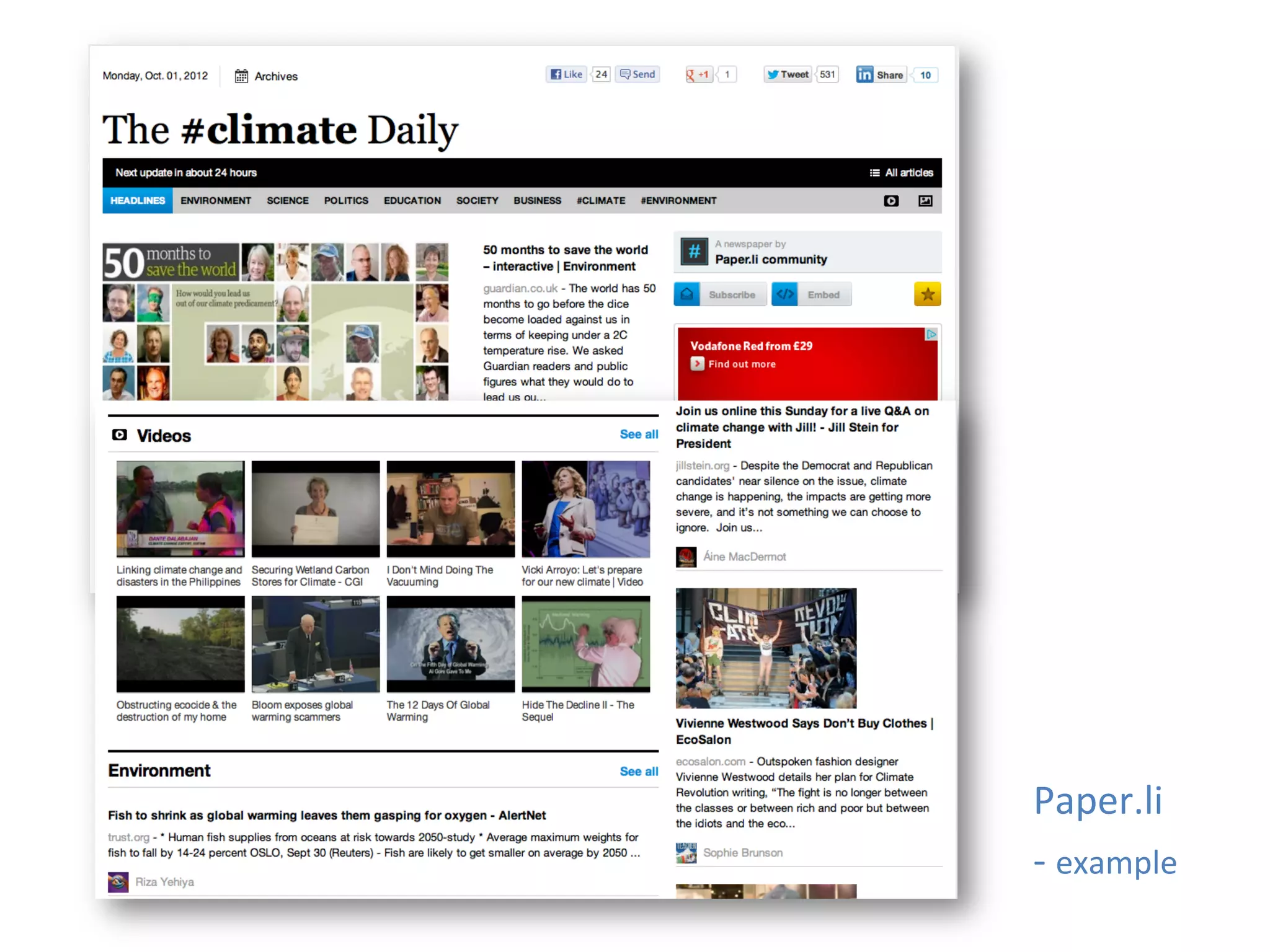 Paper.li	
  
-­‐	
  example	
  
 