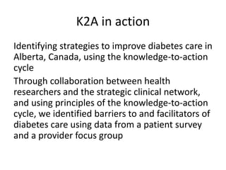 Knowledge to action to impact | PPTX