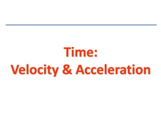 Time:
Velocity & Acceleration
 
