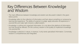 Knowledge vrs wisdom | PPTX