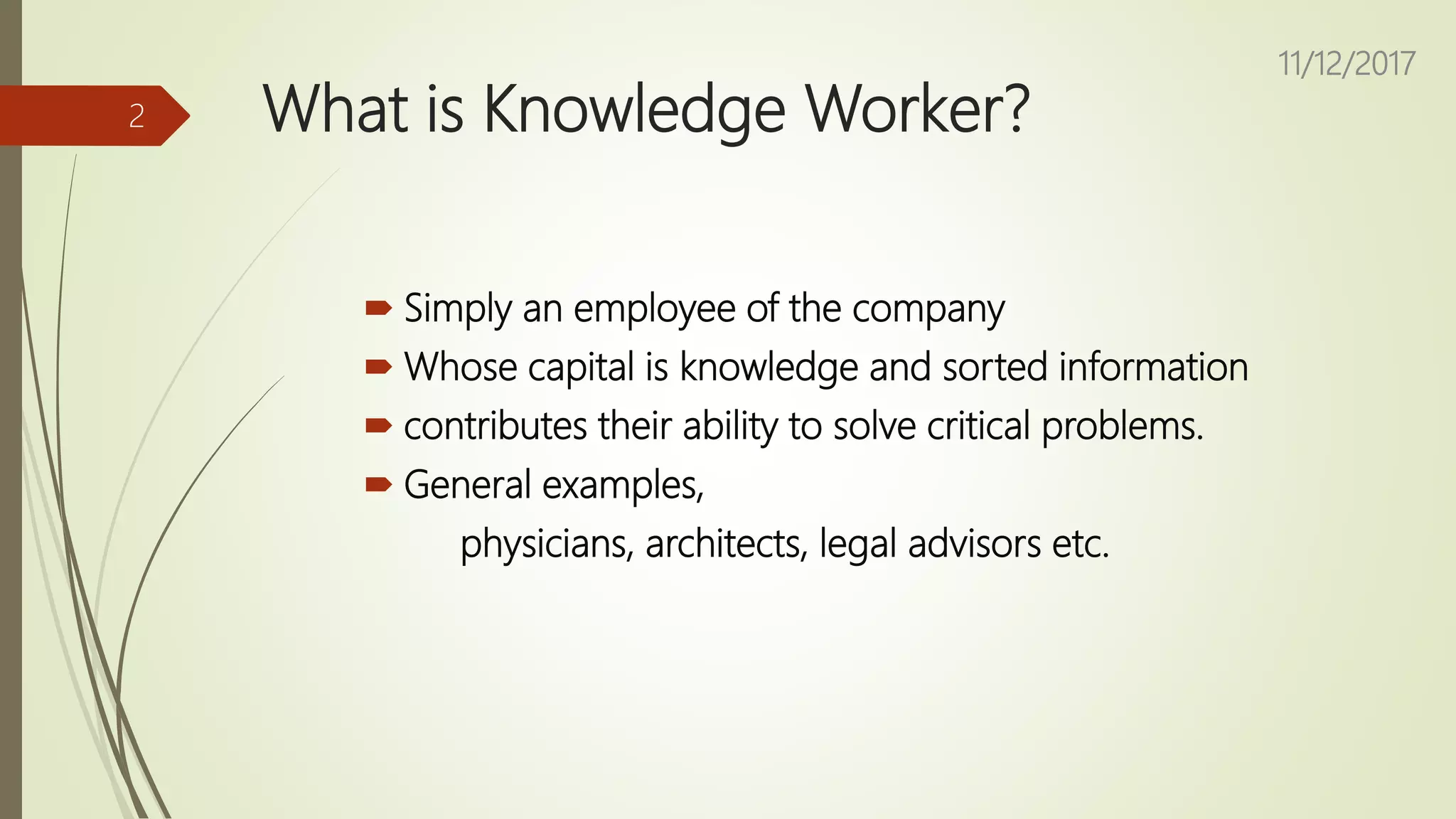 Knowledge worker | PPTX