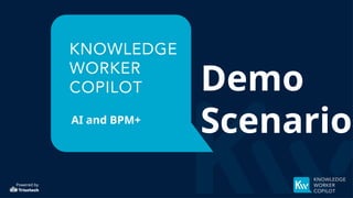 Powered by
AI and BPM+
Demo
Scenario
 