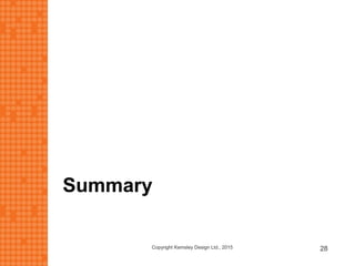 Summary
Copyright Kemsley Design Ltd., 2015 28
 