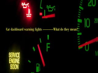 What Do All Those Dashboard Warning Lights Mean? - BMTech
