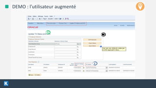 4/13/2016 13
DEMO : l’utilisateur augmenté
 
