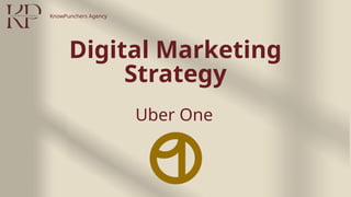Uber Promotion Strategy A digital marketing strategy presentation for Uber. | PPTX