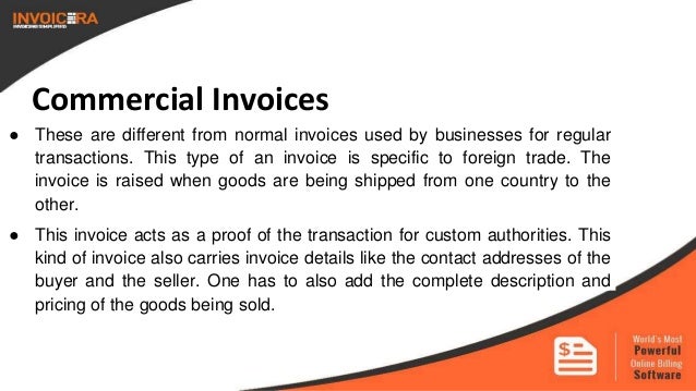 4 commercial invoices
