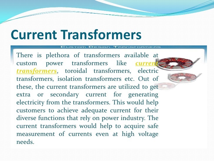 Know the basics of current transformers