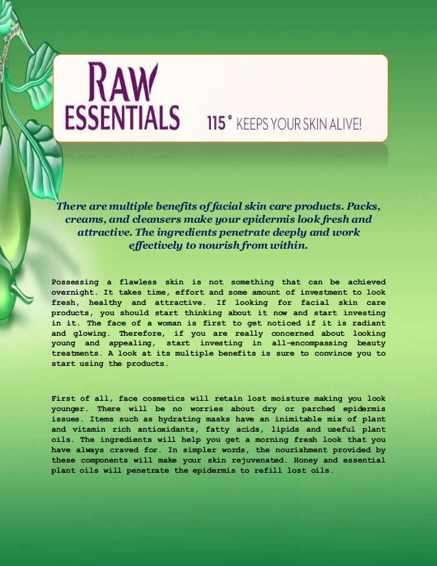 Know the benefits of facial skin care products