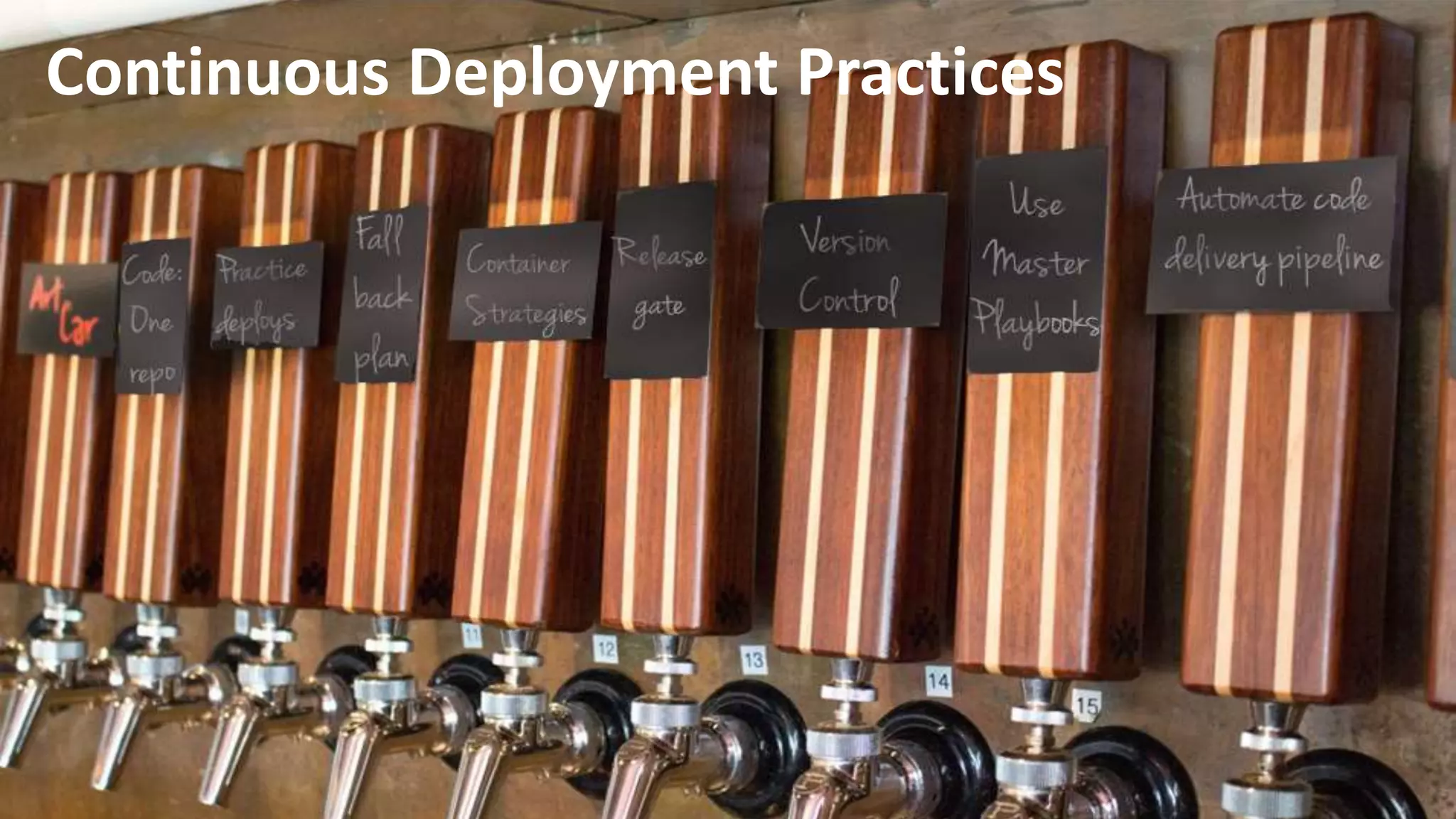 8 © 2016 CA. ALL RIGHTS RESERVED.
Continuous Deployment Practices
 