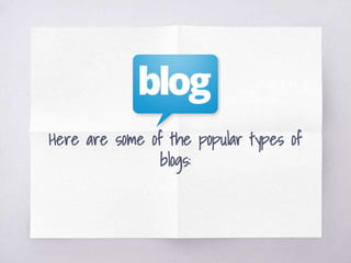 Know The Most Famous Types Of Blogs | PPTX