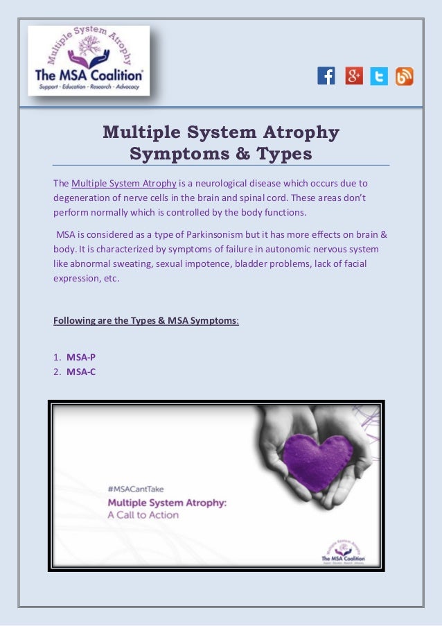Know the msa symptoms & types